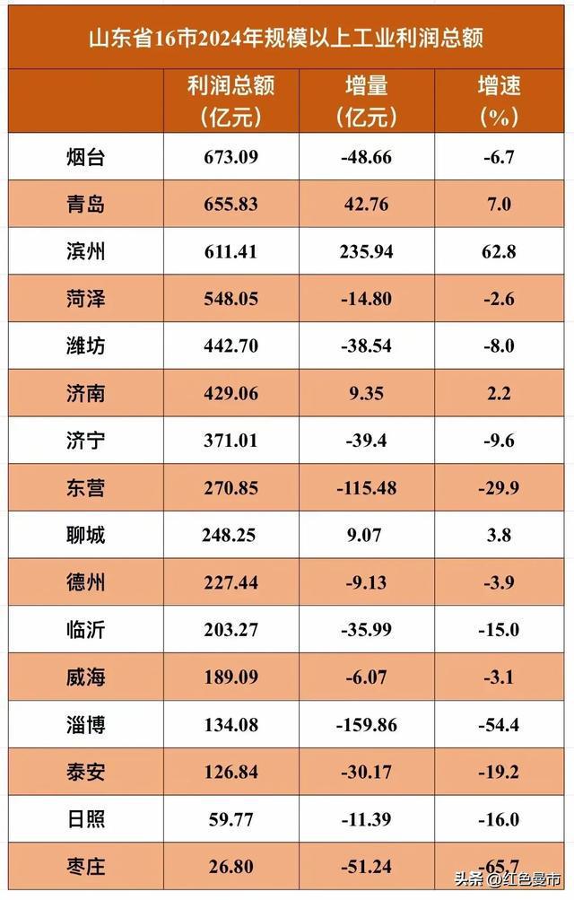 邹平独占近5成博兴县末位：滨州各区县2024年规上工业利润总额(图2)