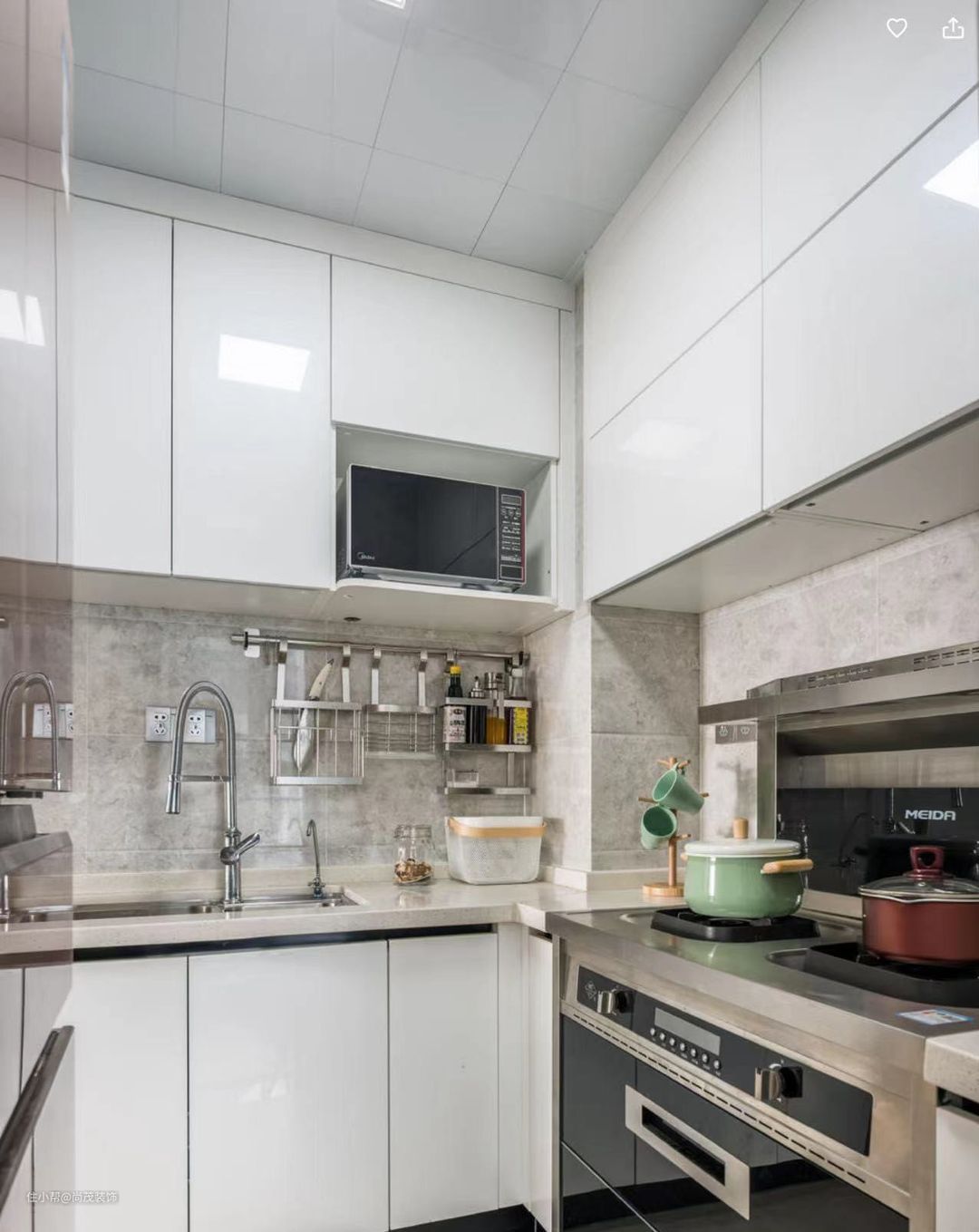 厨房这样设计看着都舒心！(图11)